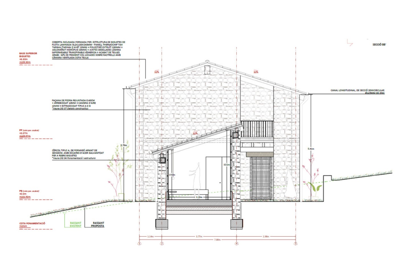 Pere Serra Arquitectura. CAN ROCA. Reconstrucció d'un habitatge unifamiliar al Parc Natural de la Vall de Bianya