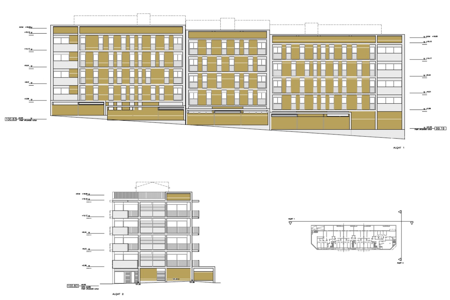 Edifici de 38 habitatges, 2 locals i aparcament a la carretera de Valls de Santa Margarida de Montbui Pere Serra Arquitectura. Edifici de 38 habitatges, 2 locals i aparcament a la carretera de Valls de Santa Margarida de Montbui.