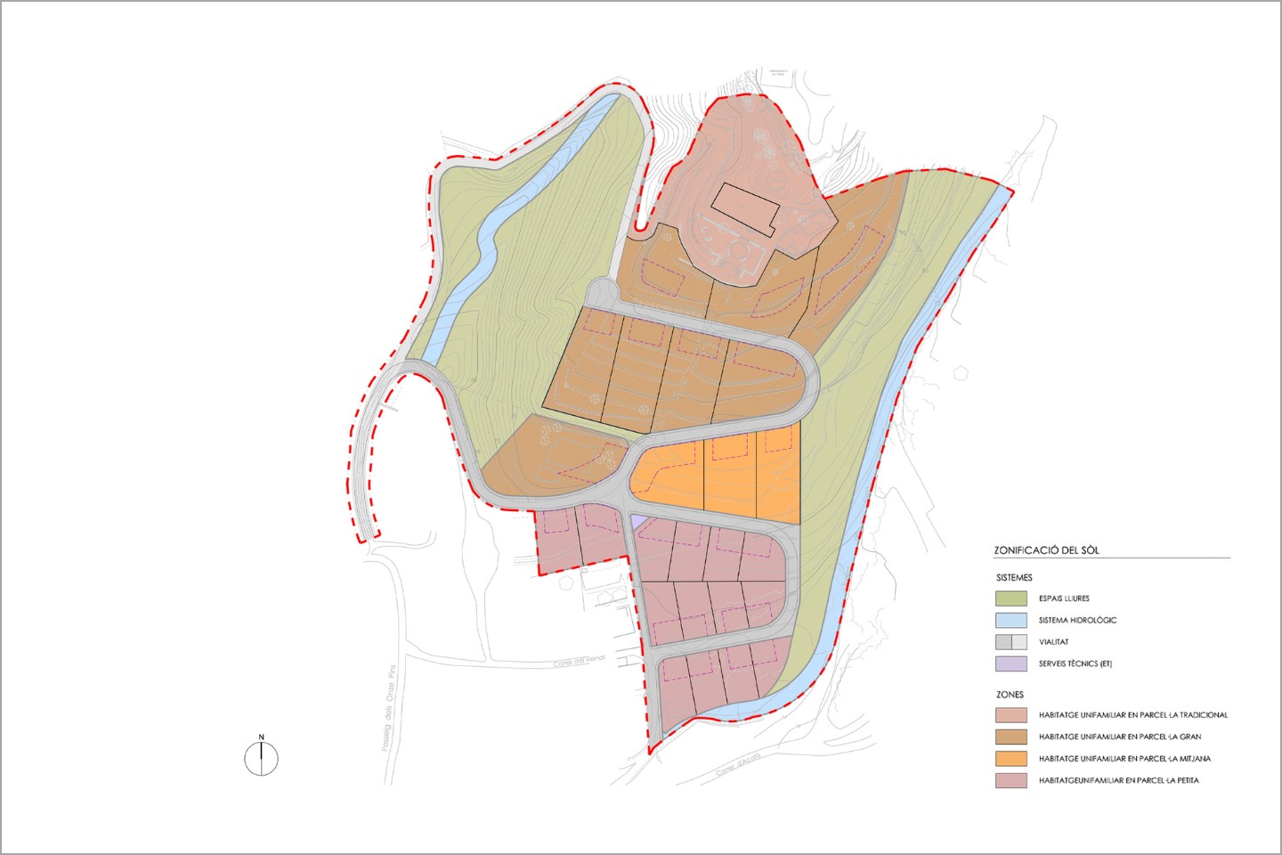Pere Serra Arquitectura. Modificació puntual de les NNSS, Pla parcial i Projecte de reparcel·lació del sector Le Monnier, a Sant Andreu de Llavaneres, al Maresme.
