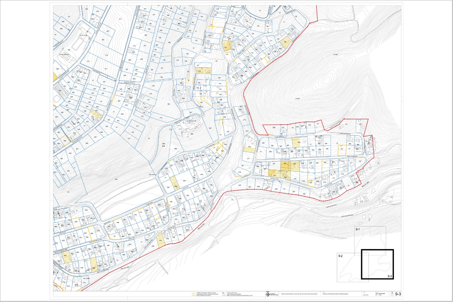 Projecte de reparcel·lació del sector Can Lloses - Can Marcer, a Sant Pere de Ribes Pere Serra Arquitectura.Projecte de reparcel·lació del sector Can Lloses - Can Marcer, a Sant Pere de Ribes