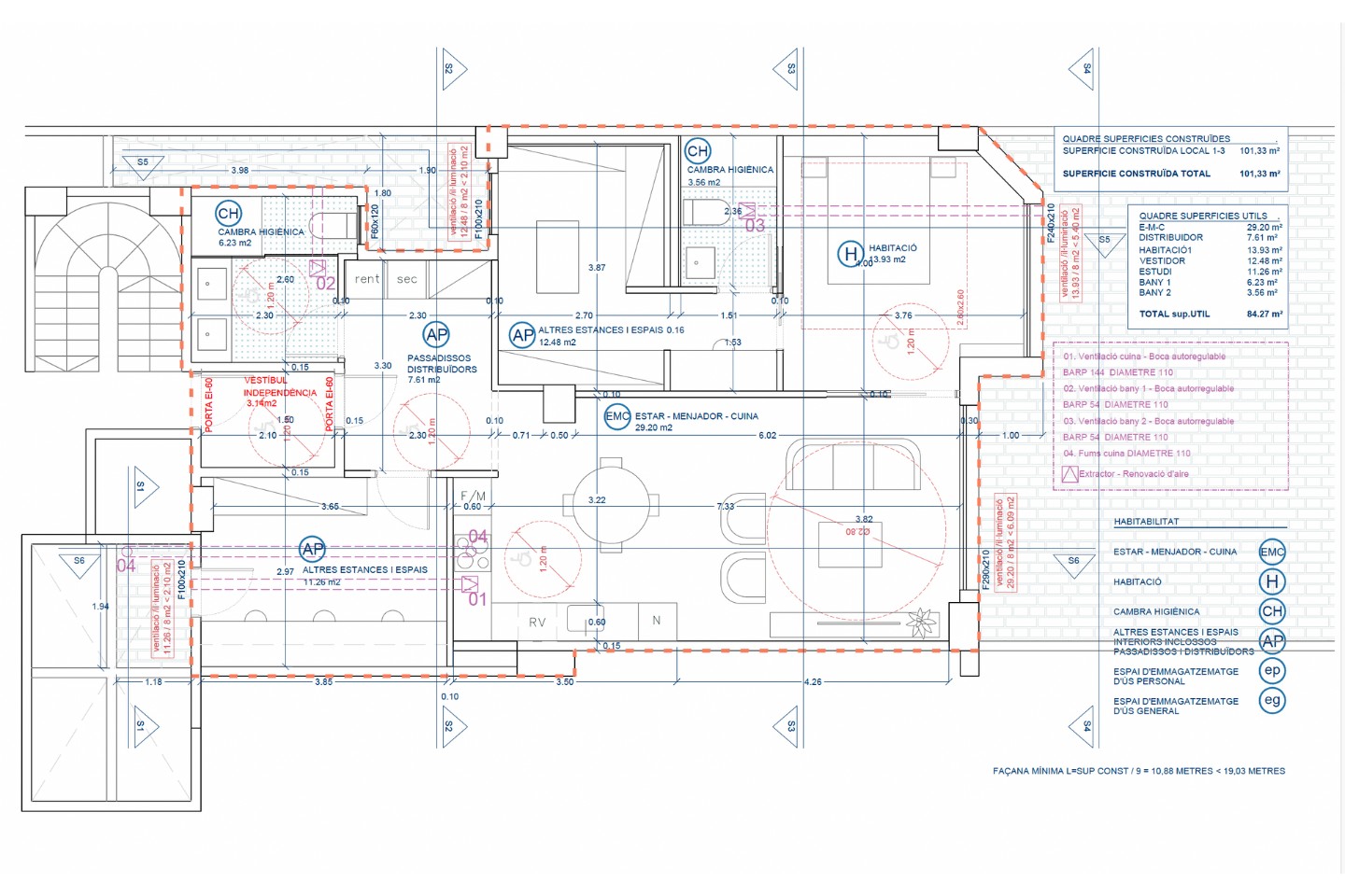 Reforma i canvi d'ús de 3 habitatges a l'Eixample Esquerra de Barcelona Pere Serra Arquitectura. Reforma i canvi d'ús de 3 habitatges a l'Eixample Esquerra de Barcelona